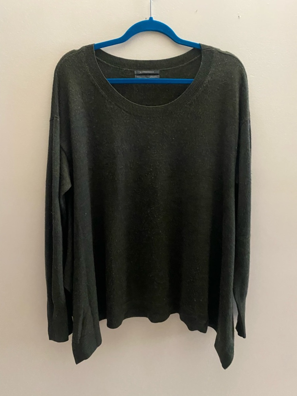 Anthropologie Dark Green Merino Wool Sweater